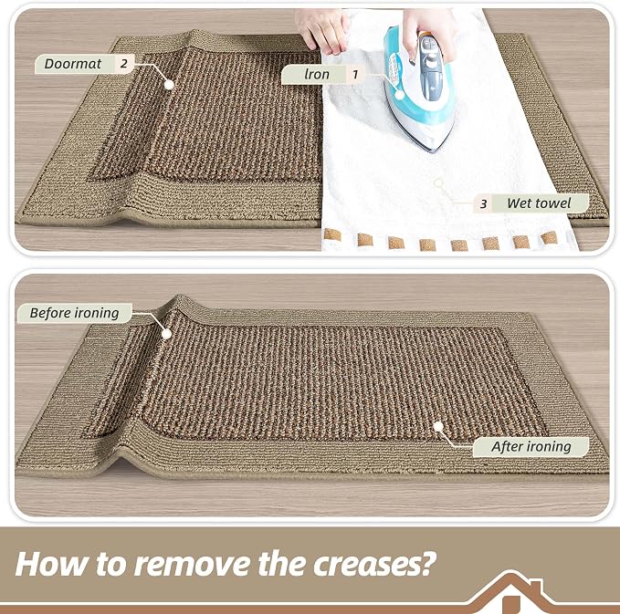 BEQHAUSE Indoor Door Mat 24" x 60", Dirt Trapper Door Mats Non-Slip Entryway