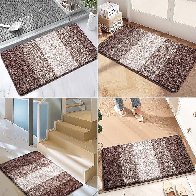 Kitinjoy Indoor Outdoor Door Mat, 70x35 Non-Slip Absorbent Dirt Trapper
