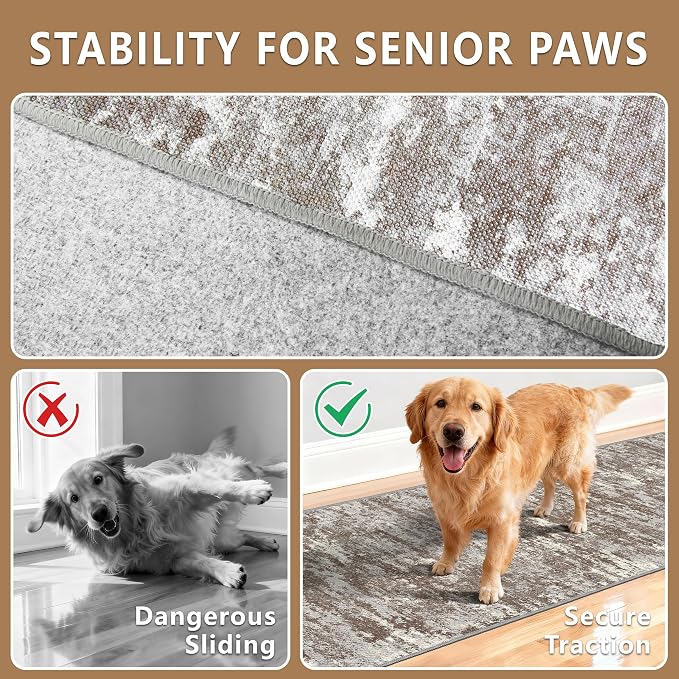 Washable Carpet Runners for Hallway 16ft-Non Slip Floor Runners for Dogs