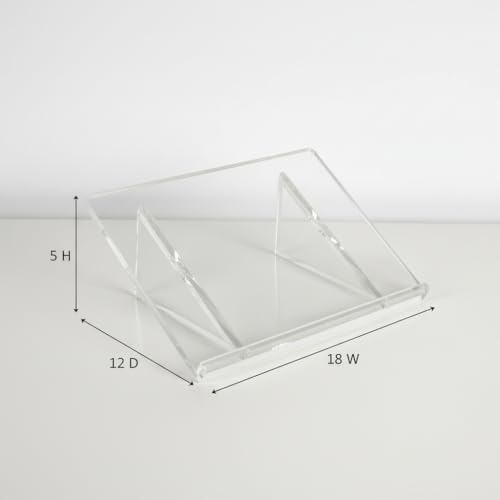 Azar Displays - 515500 - Deluxe Acrylic Book Stand Holder 1/2" Thick, Size: 18" x 12" x 5"