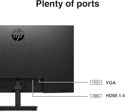 HP 24" Series 3 Pro 324pv FHD Monitor with 5 ms Response Time, Anti-Glare, Flicker Free, VESA Mount (100x100mm), HDMI, VGA & Dockztorm USB Port Expander, Black