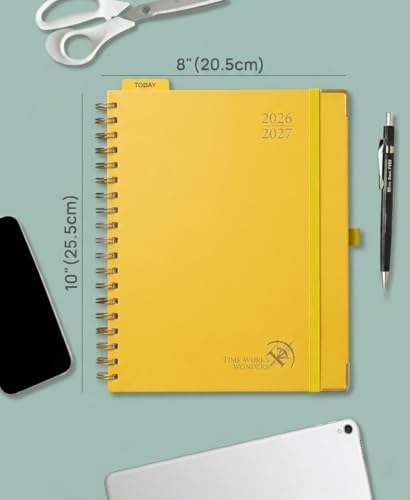 POPRUN Agenda 2026-2027, 8" x 10" Weekly Planner, Daily Appointment Book