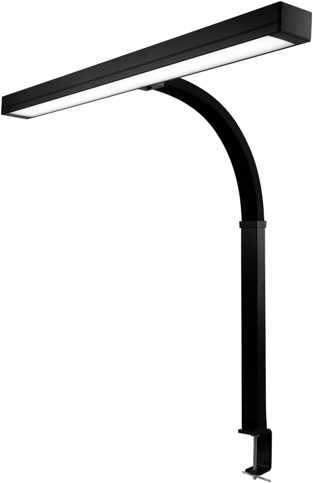 Neatfi 3000 Lumens LED Desk Lamp with Clamp, Dimmable, 28-Inch (Black)