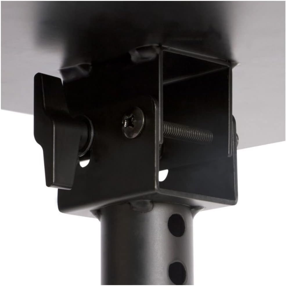 On-Stage SMS4500-P Clamp-On Studio Monitor Speaker Stands: Height-Adjustable (9"-12.5"), Locking pin for Security, Steel Construction, Nonslip Rubber feet. Table/Desk use, Black Finish. Pair.