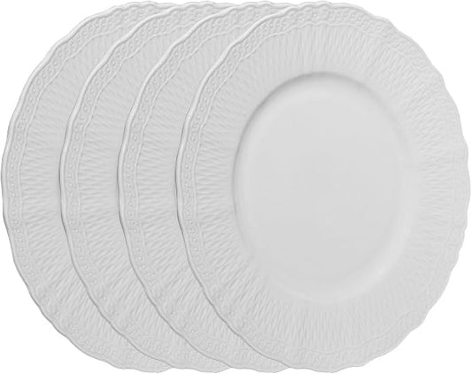 10 Inch Porcelain Dinner Plates Set of 4, Dishwasher safe, Microwave safe
