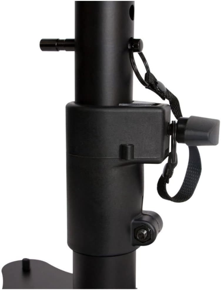 On-Stage SMS4500-P Clamp-On Studio Monitor Speaker Stands: Height-Adjustable (9"-12.5"), Locking pin for Security, Steel Construction, Nonslip Rubber feet. Table/Desk use, Black Finish. Pair.