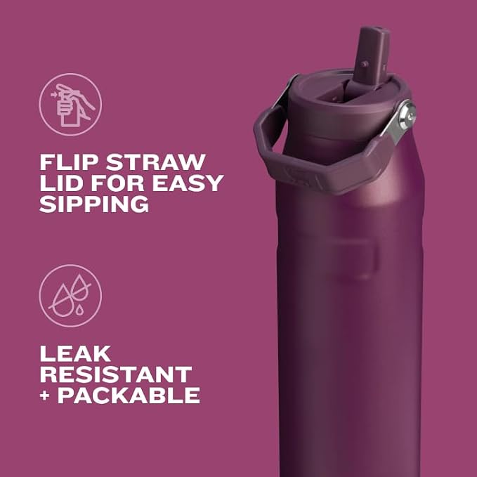 Stanley IceFlow Flip Straw 2.0 Water Bottle 50 OZ | Built-In Straw
