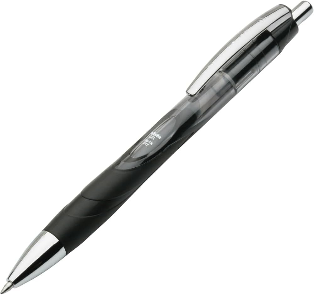 Skilcraft Vista Retractable Gel Pen - 0.7 Mm Pen Point Size - Black Ink - 12 / Pack