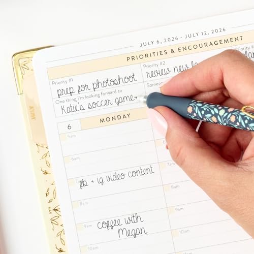 Passionate Penny Pincher Work Planner 2026-2027 | 12-Month Weekly Calendar (Start Monday) | Vertical Weekly Layout | Monthly Review | Budget & Goal Tracker | Customizable Routine & Goals Checklists