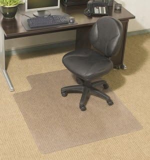 Chair Mats 72" x 72" Without Lip for Carpeted Floors - Premium Thickness (1/5") - Clear - Beveled Edges