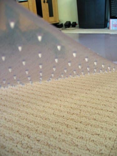 Chair Mats 72" x 72" Without Lip for Carpeted Floors - Premium Thickness (1/5") - Clear - Beveled Edges