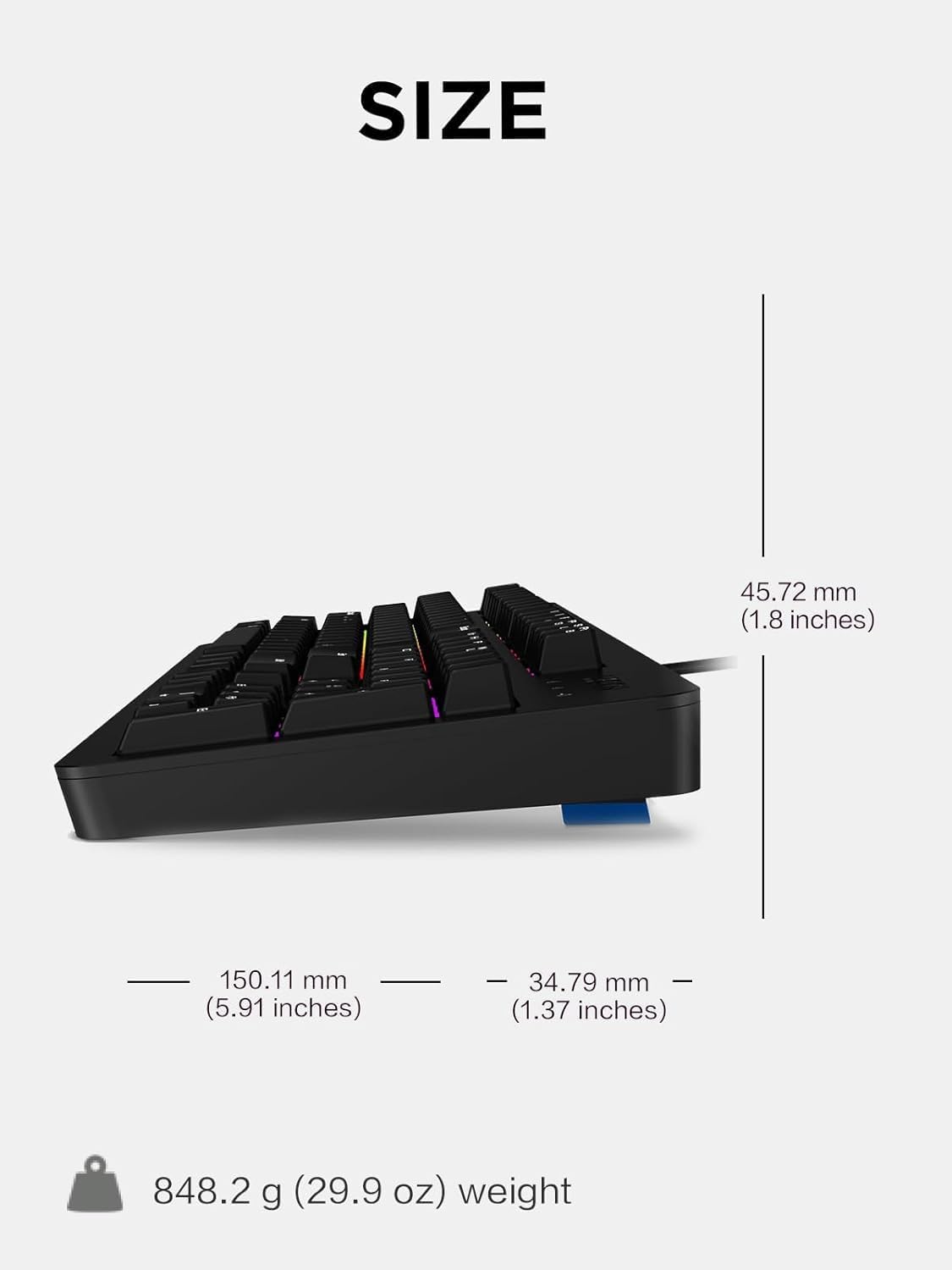 Lenovo Legion KM310 RGB Wired Gaming Keyboard & Mouse Combo - K310 Keyboard w/Silent Operation & Compact Water-Resistant Design - M300S Mouse with 8000 Adjustable DPI, 220 IPS, 6 Programmable Buttons