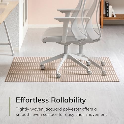 Anji Mountain 48" x 36" Rug'd Office Chair Mat for Carpet & Hardwood Floor