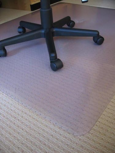 Chair Mats 72" x 72" Without Lip for Carpeted Floors - Premium Thickness (1/5") - Clear - Beveled Edges