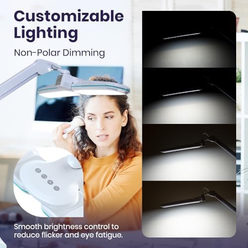 Neatfi Elite HD LED Desk Lamp with Clamp, 17-Inch, CCT (Blue Ring)