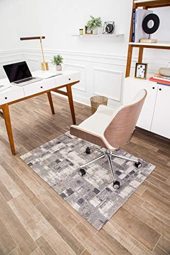 Anji Mountain 48" x 36" Rug'd Office Chair Mat for Carpet & Hardwood Floor