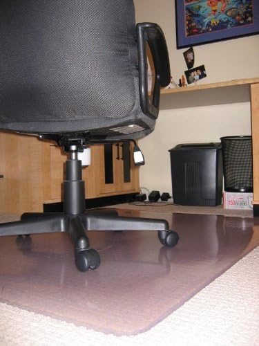 Chair Mats 72" x 72" Without Lip for Carpeted Floors - Premium Thickness (1/5") - Clear - Beveled Edges