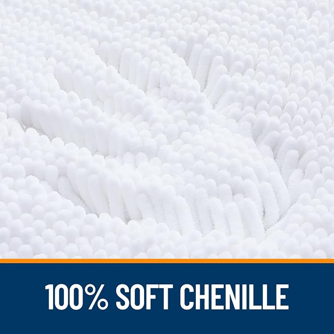 OLANLY Large Bathroom Rugs 44x32, Extra Soft Absorbent Chenille Bath Rugs