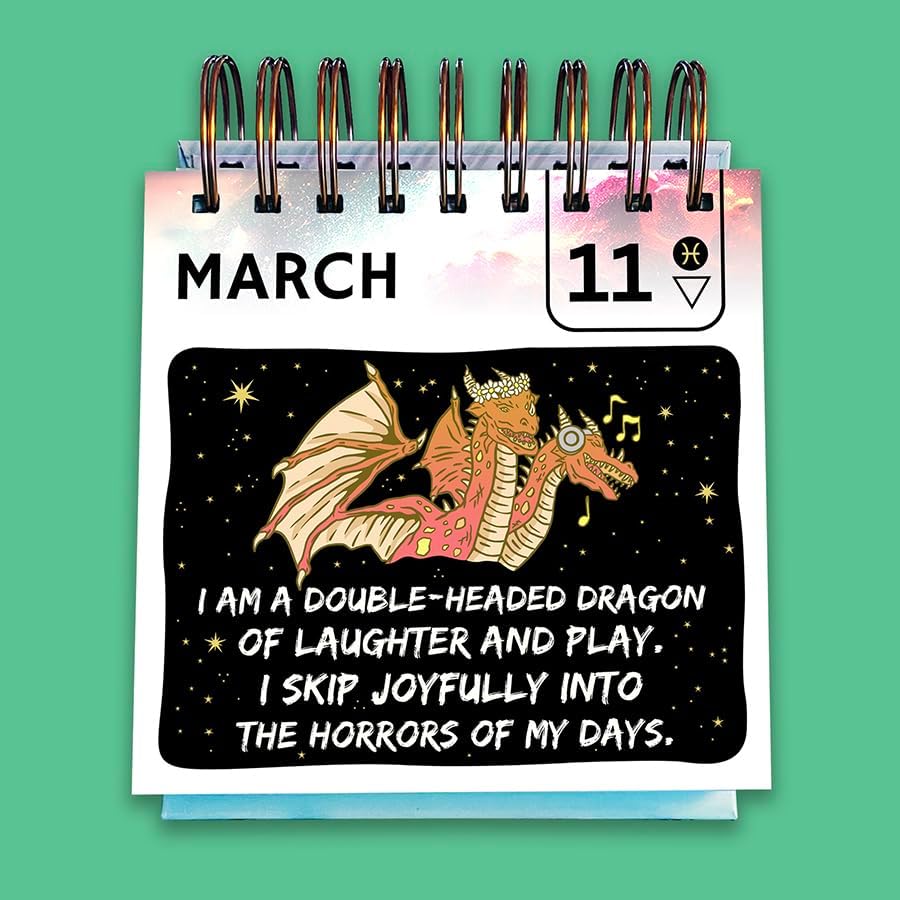 Sweet-A** Affirmations® Perpetual Desk Flip Calendar for 2025 and Beyond, 365 Days of Motivation for Your Creative Magical Mind by Rage Create