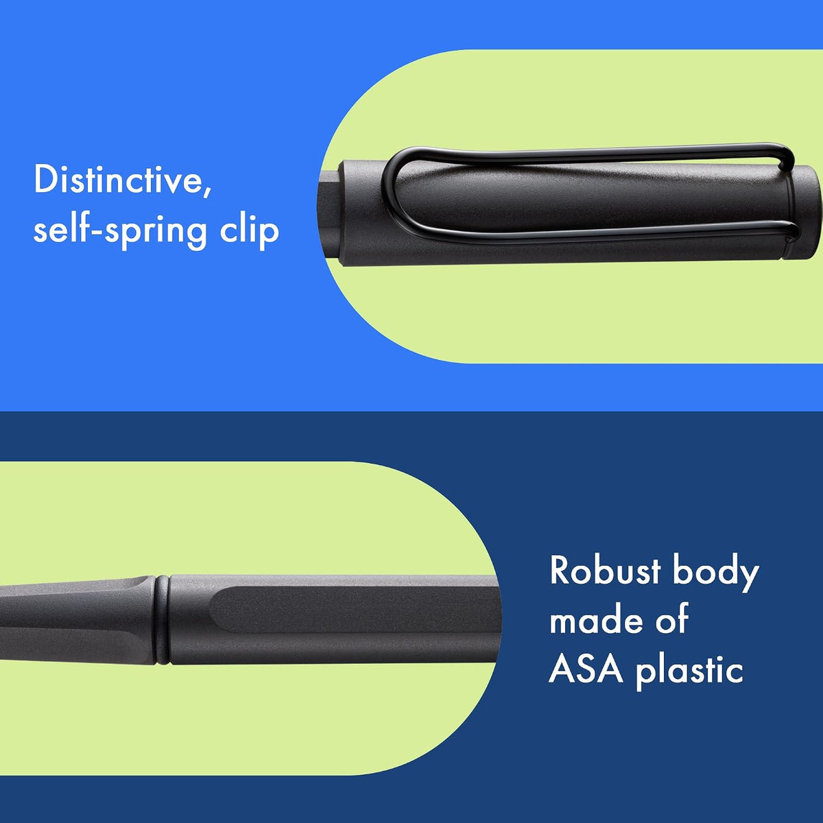 Lamy safari umbra - Rollerball Pen with ergonomic grip & line width M - for pleasant long writing - made of robust ASA plastic - including rollerball refill M 63 in blue