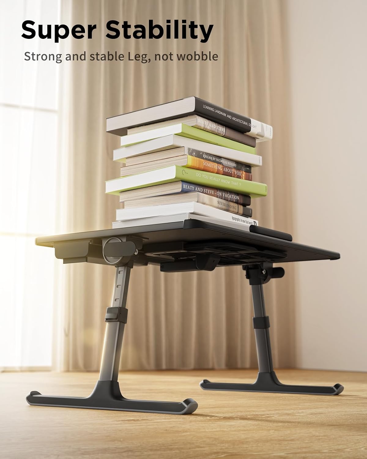 SAIJI Laptop Desk for Bed [XXL Extra Large] with Upgraded Book Stand