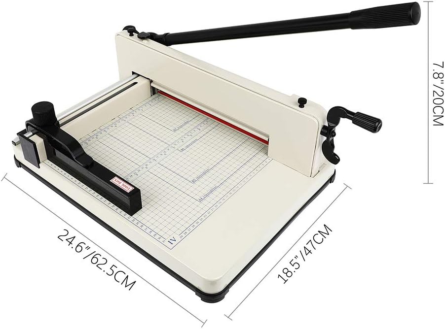 17 in Heavy Duty Paper Cutter,Cortadora de Papel 400 Sheets Guillotine Paper Trimmer with Double Safety Protection Durable HSS Blade for Cutting Paper (one Replacement Blade for Free)