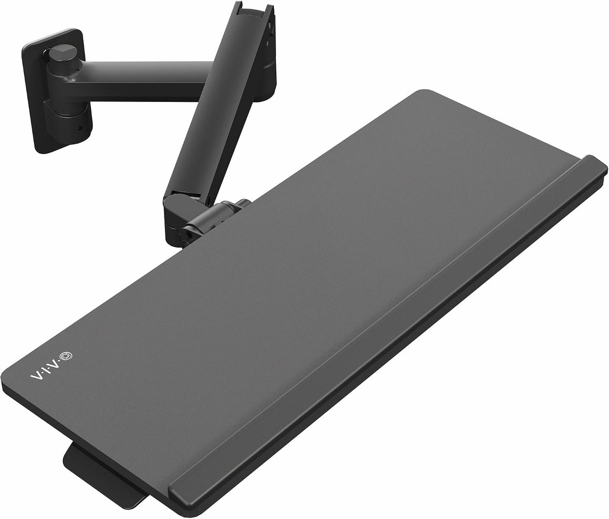 VIVO Black Pneumatic Arm 24 x 10 in Keyboard Tray Wall Mount, MOUNT-KB35C
