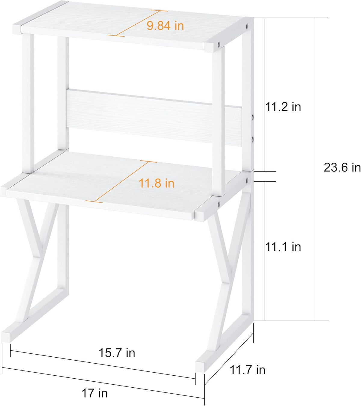 aboxoo Printer Stand for Desk to Save Space, Metal+Wood for Home Office