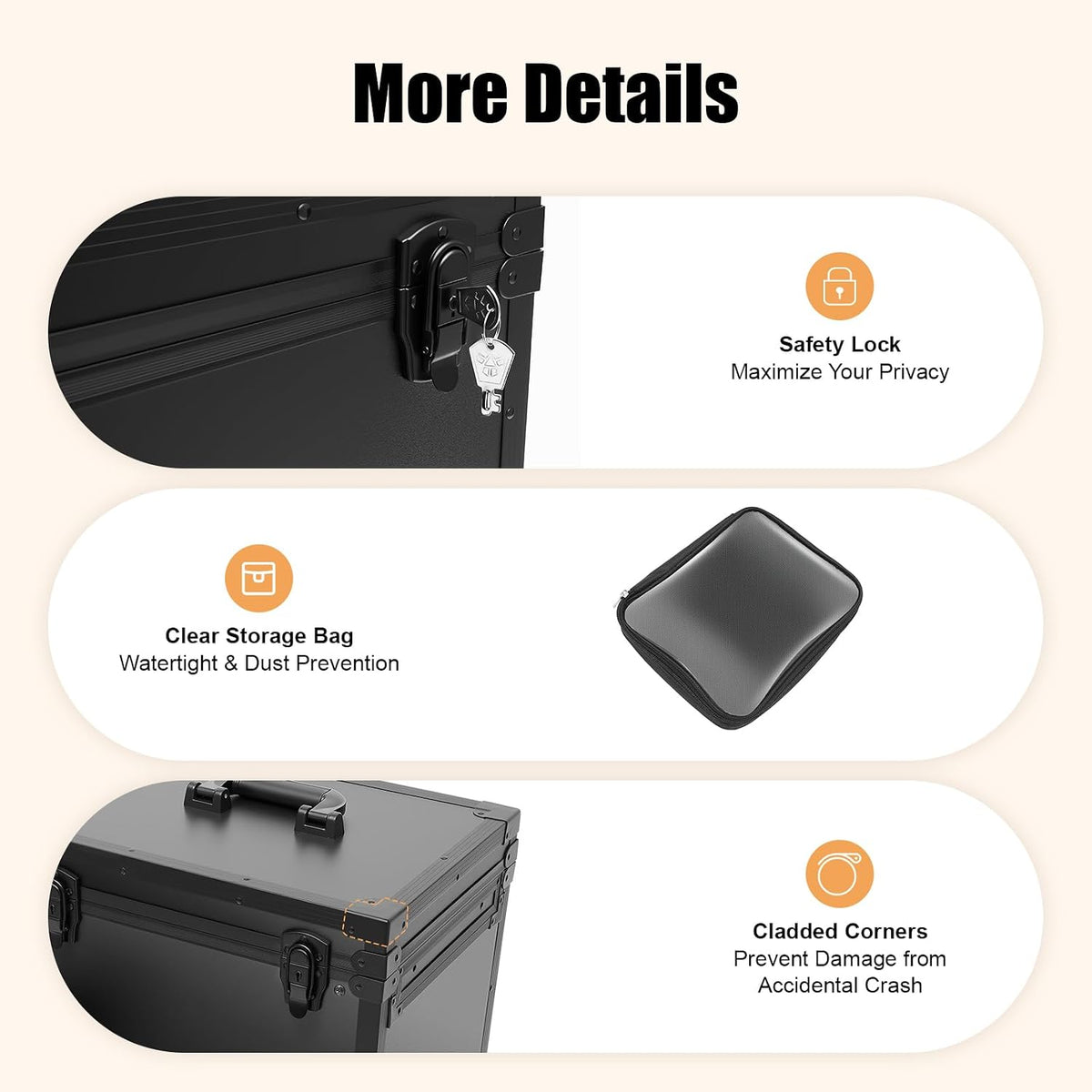 Rolling Makeup Case, Professional Cosmetic Organizer Travel Tote