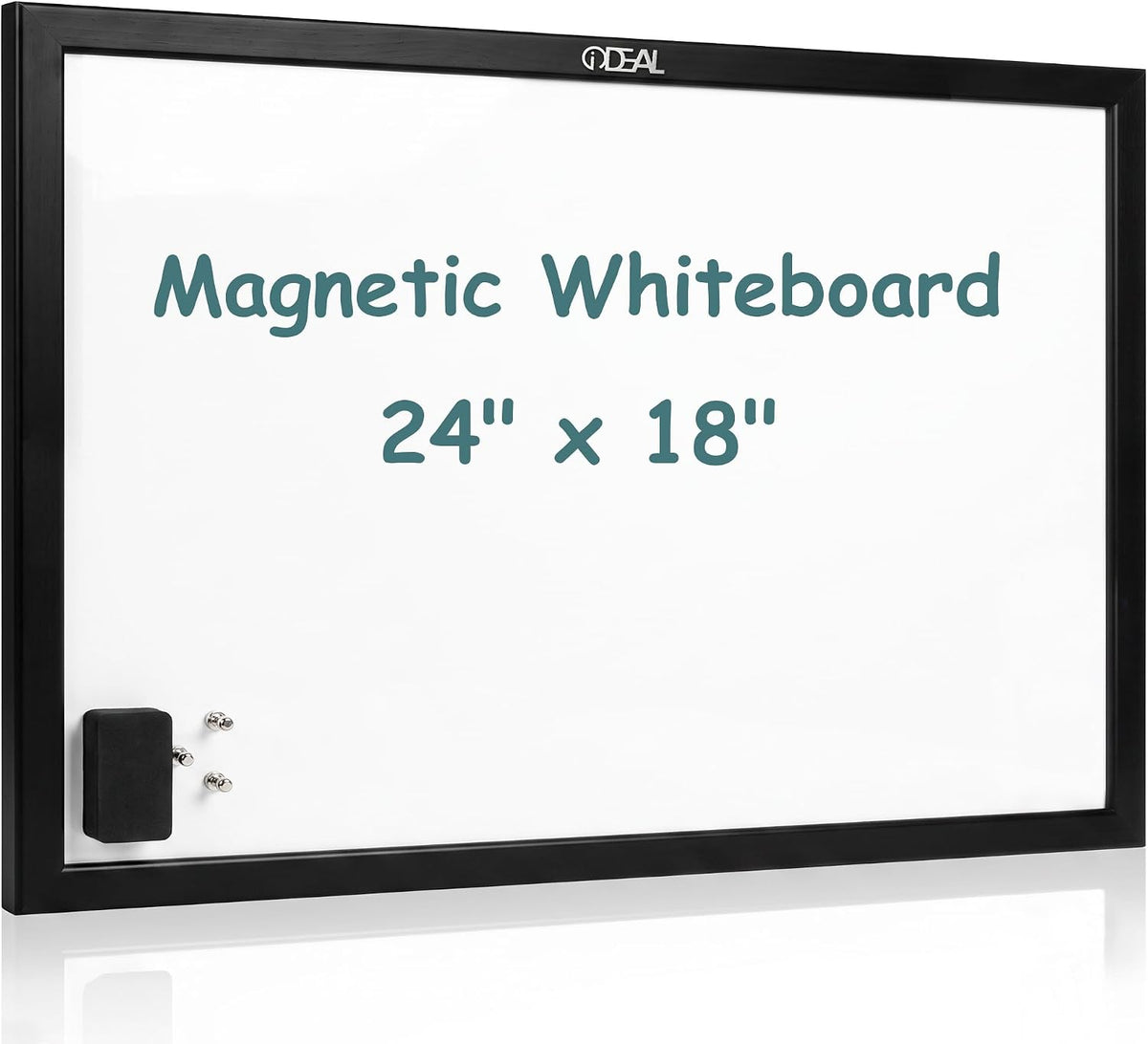 Gideal Magnetic Dry Erase Board with Pine Wood Frame, 24" x 18" Whiteboard