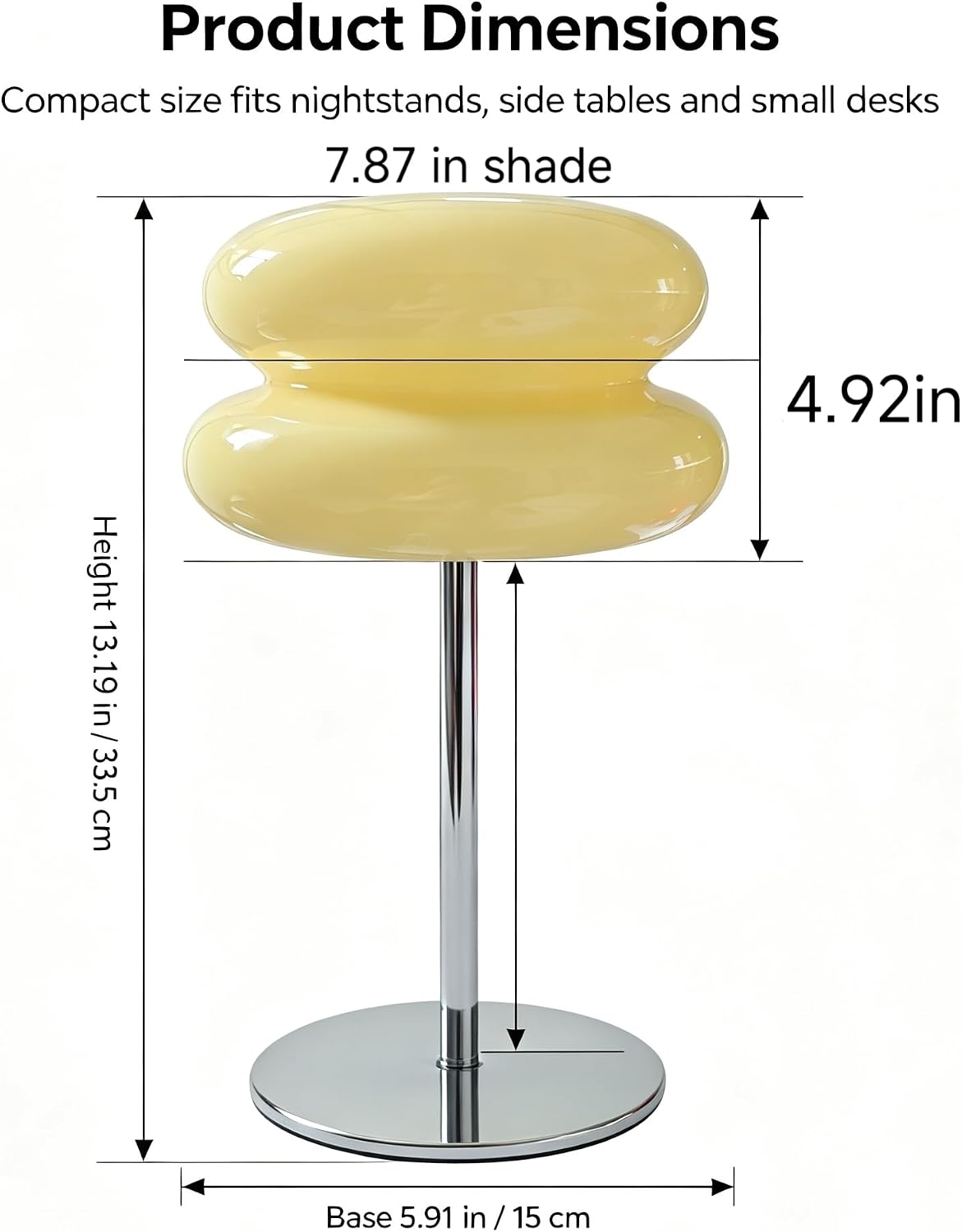 Mushroom lamp, Bedroom Medieval Modern Bedside Table lamp for Night Stands, Vintage dimmable Small Lamps, Cute Cool Desk Lamps Home Room Aesthetic Decor for Living Room(Cream‌)