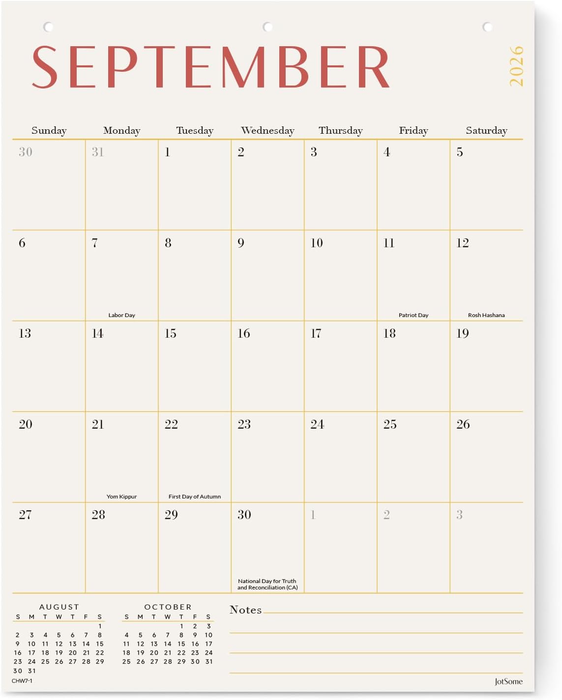 Jotsome Large Wall Calendar 2026-2027, Monthly Wall Calendar 17"x22"