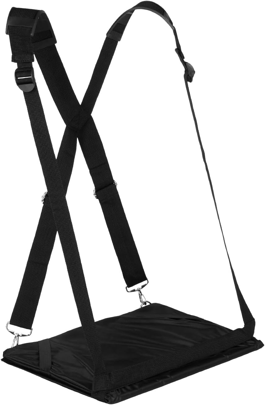 Laptop Harness - Wearable Laptop Stand for Up to 14" Laptops, Tablets & E-Readers - Adjustable Straps, Includes Memory Foam Mouse Pad (14 Inch)