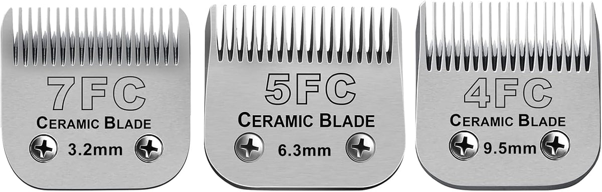 Dog Grooming Ceramic Blades Set,Compatible with Andis,Oster A5,Wahl KM10