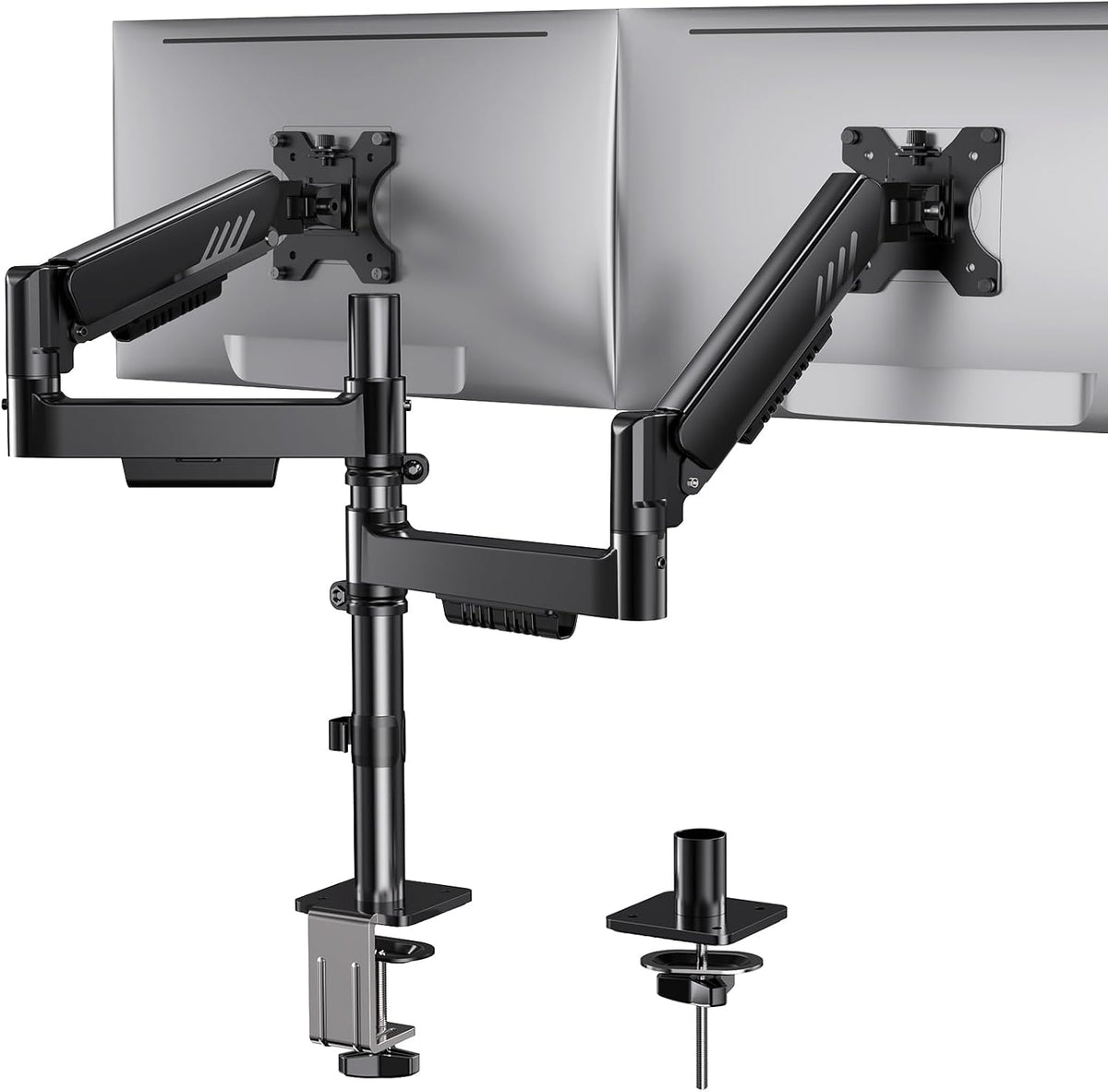 HUANUO Dual Monitor Stand, Stacked Monitor Mount for 13-32″ Screens