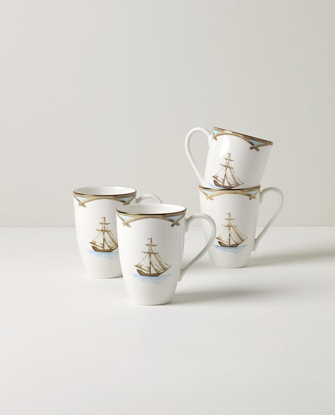 Lenox British Colonial Tradewind Porcelain Mug Set