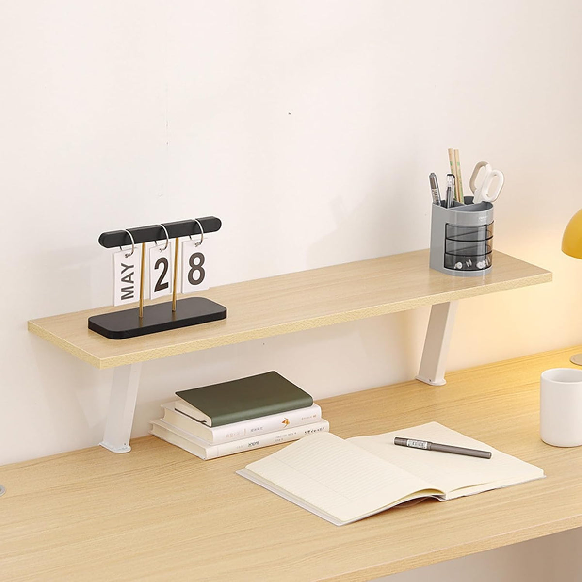 Clamp On Desk Shelf 23.6x7.8 in Floating Desk Desk Shelf