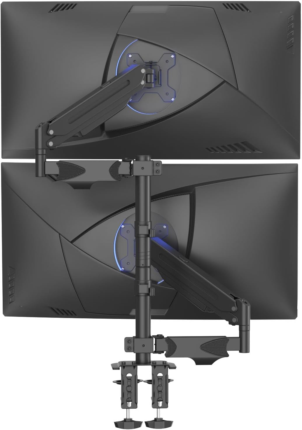 Suptek Dual Monitor Mount Stand-Height Adjustable Gas Spring Monitor Arm