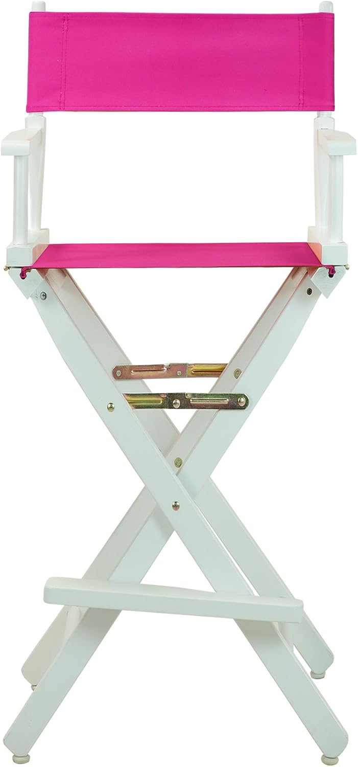 Casual Home 230-01/021-30 Director Chair, 30" - Bar Height, WhiteFrame/Magenta Canvas