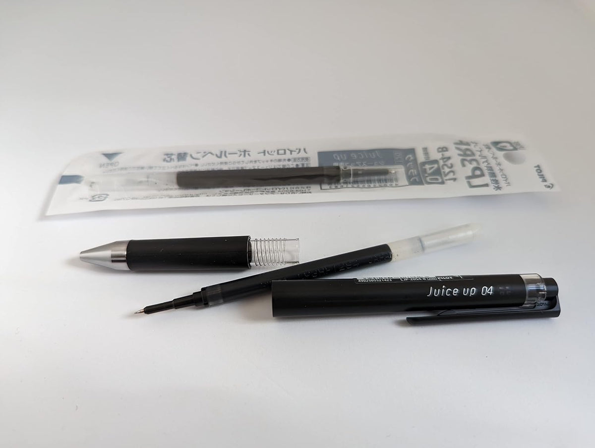MAYAX Pilot juice up 05 Retractable Gel Ink Pen Ultra Fine Point, Black Ink, 5 Pens & 10 Refills, Original Sticky Notes (0.5mm, Millimeters)