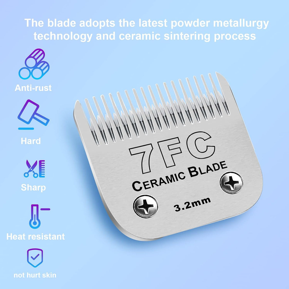 Dog Grooming Ceramic Blades Set,Compatible with Andis,Oster A5,Wahl KM10