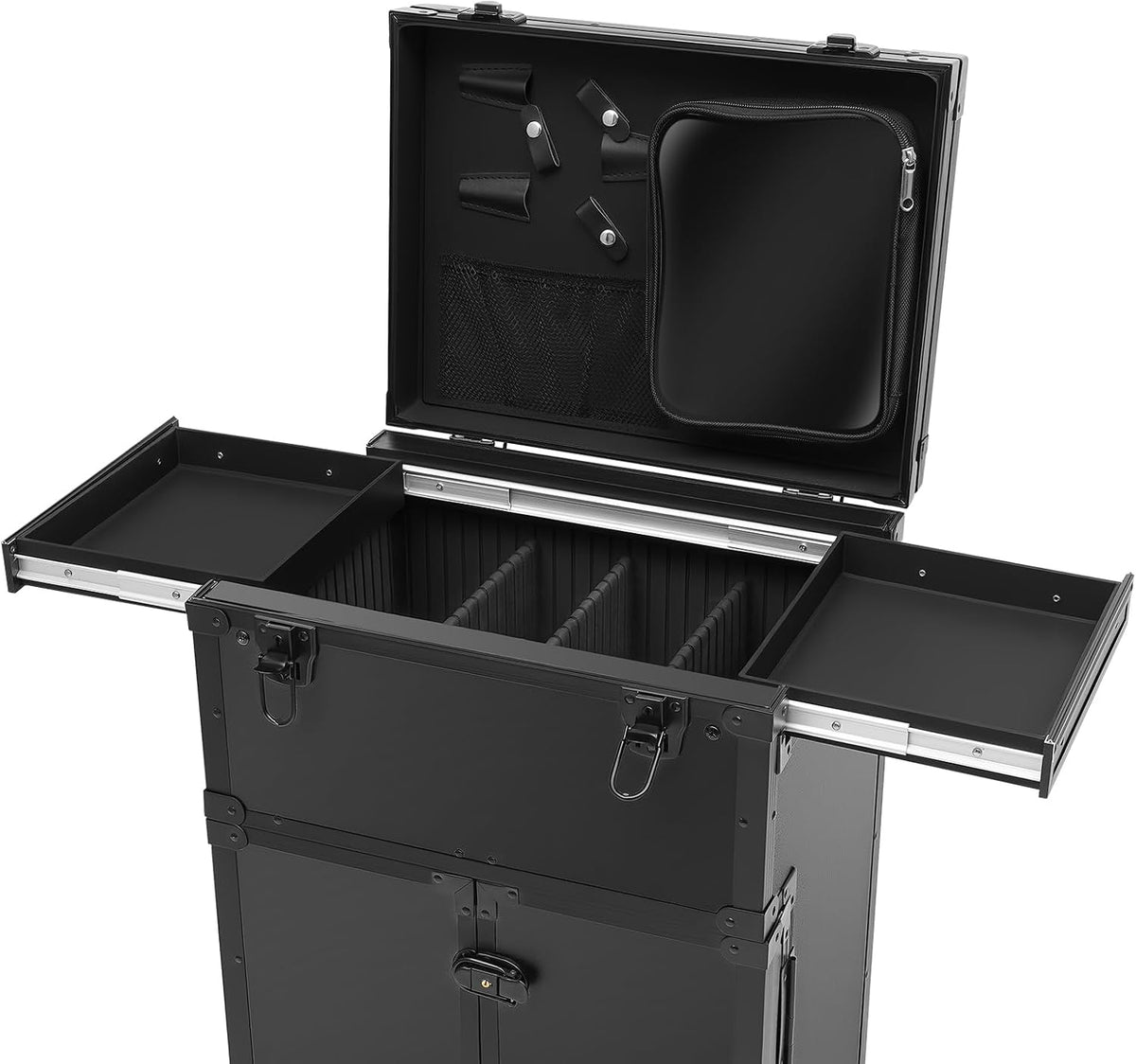 Rolling Makeup Case, Professional Cosmetic Organizer Travel Tote