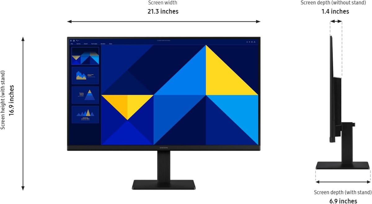 Samsung 24" (S30GD) Essential Monitor with IPS Panel and Tilt Only Stand