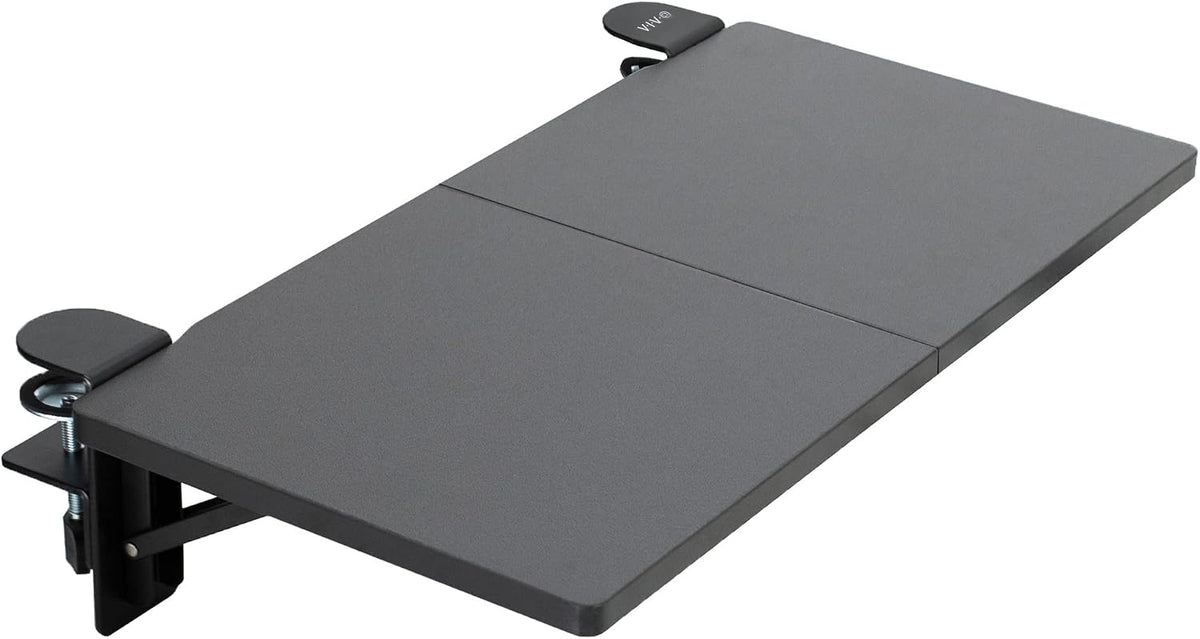 VIVO Black Clamp-on 24 x 12 inch Desk Extender, DESK-EXT24