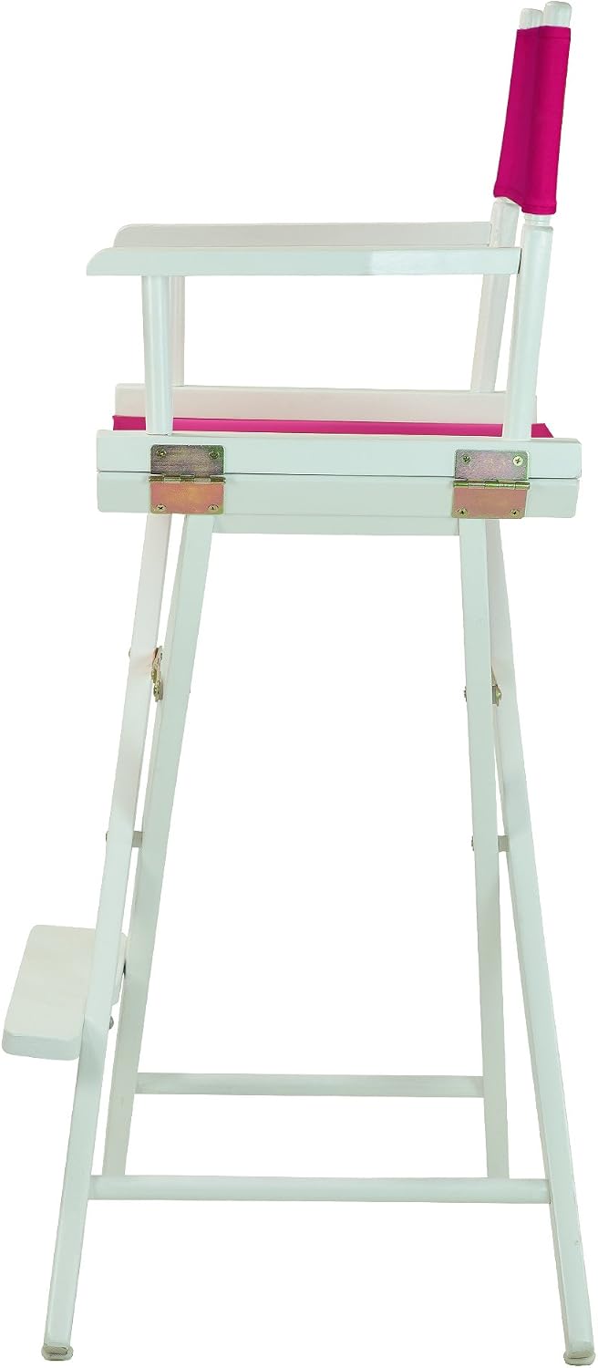 Casual Home 230-01/021-30 Director Chair, 30" - Bar Height, WhiteFrame/Magenta Canvas