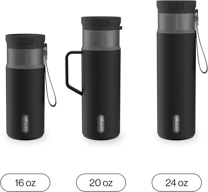 Contigo SnapSeal 20 oz Stainless Steel Vacuum-Insulated Water Bottle