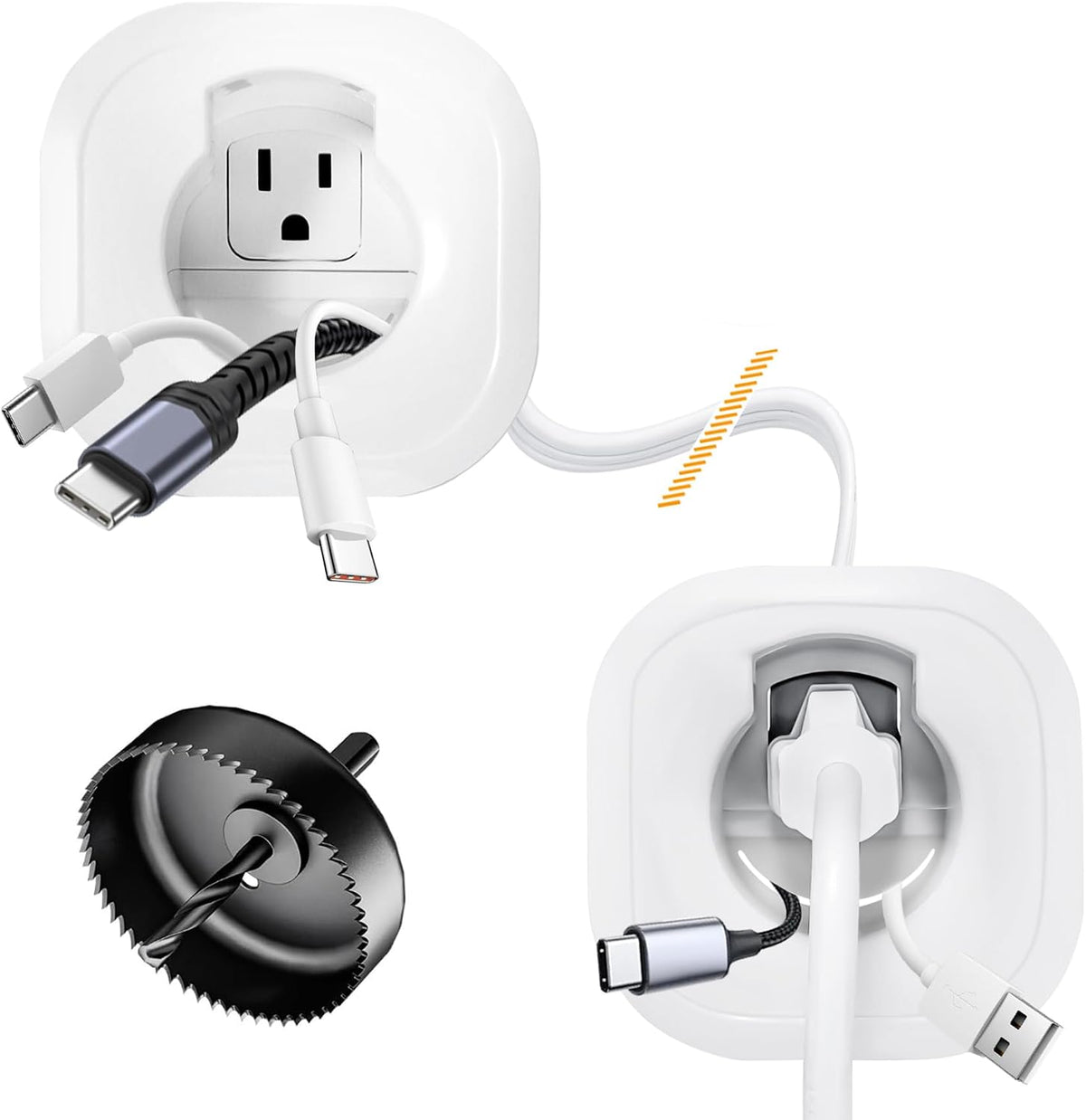 in Wall Cable Management Kit, Recessed Cable Hider for Wall Mounted TV