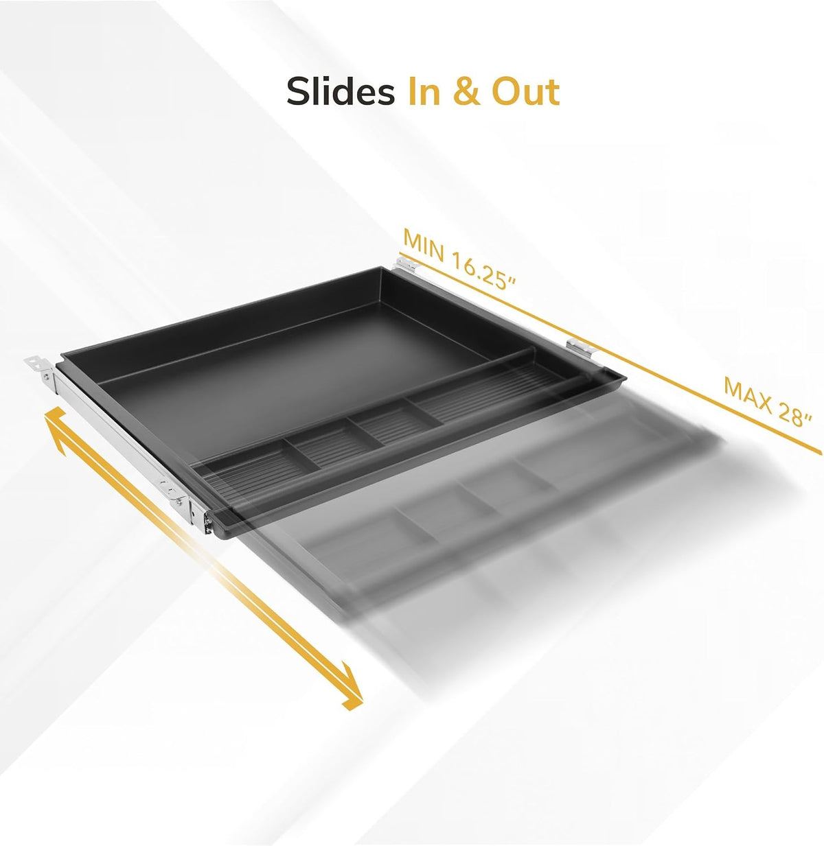 Mount-It! Large Under Desk Pencil Drawer, 21.25 in Wide, Ball Bearing Slide