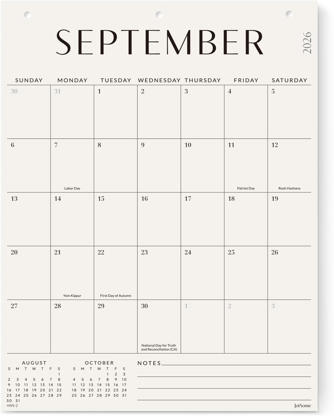 Jotsome Large Wall Calendar 2026-2027, Monthly Wall Calendar 17"x22"