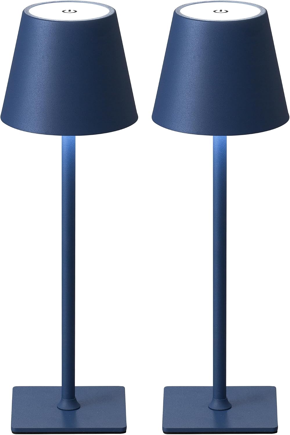 KDG 2 Pack Cordless Blue Table Lamps, Rechargeable Portable LED Desk Lamps
